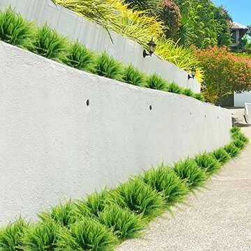 Coreland 20 Bundles Artificial Plants Outdoor Fake Boston Fern Faux Plastic Plants Greenery for Garden Patio Planter Pathway Porch Window Decor