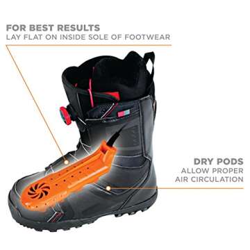 DryGuy 2140 Travel Dry DX Boot Shoe Dryer, One Size, Orange and Black