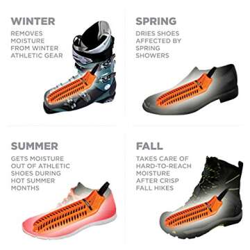 DryGuy 2140 Travel Dry DX Boot Shoe Dryer, One Size, Orange and Black