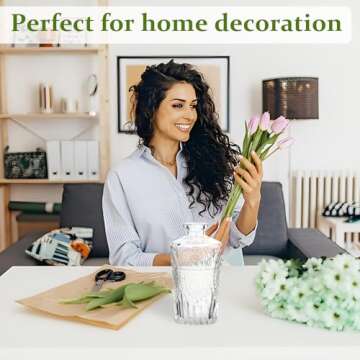 RUCKACE Mini Flower Glass Vases Bulk - Elegant Centerpieces