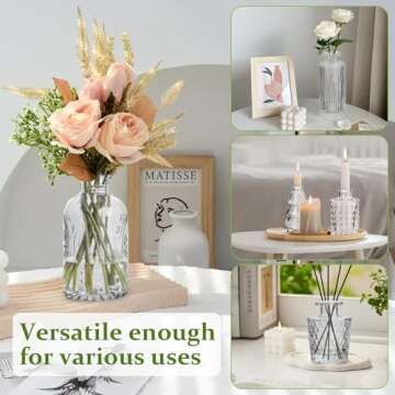 RUCKACE Mini Flower Glass Vases Bulk - Elegant Centerpieces
