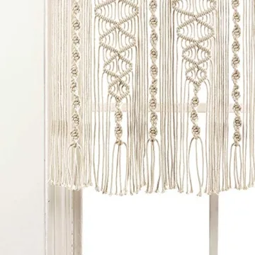 Boho Macrame Textured Cotton Valance by Lush Decor