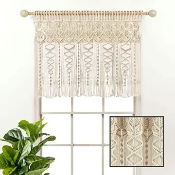 Boho Macrame Textured Cotton Valance by Lush Decor