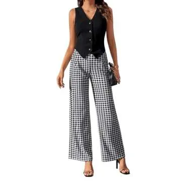 Floerns Women's Stylish Sleeveless V Neck Blazer Jacket