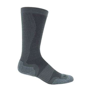 5.11 Tactical Slip Stream OTC Socks, Polyester Fabric, Moisture Wicking Structure, Gunmetal Grey, L, Style 10034