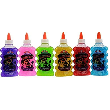 Elmer's Washable Glitter Glue Set - 6 Vibrant Colors for Creative Crafts