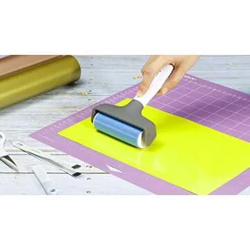 RANCOVY Brayer Roller & Mat Remover Tool Tweezers Set for Cricut/Silhouette/Brother and T-Shirts Heat Transfer Projects Printing Making