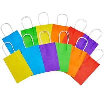 SUNCOLOR Rainbow Goodie Bags Set for All Celebrations