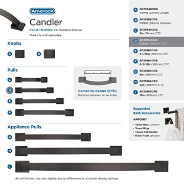 Amerock Candler Cabinet Pull in Oil Rubbed Bronze