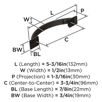 Amerock Candler Cabinet Pull in Oil Rubbed Bronze