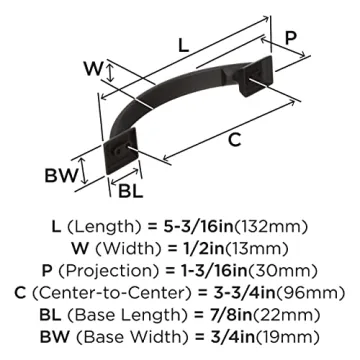 Amerock Candler Cabinet Pull in Oil Rubbed Bronze