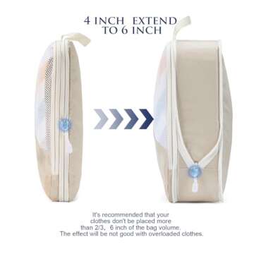 DIMJ Compression Packing Cubes - Space Saving Travel Bags