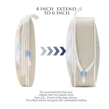 DIMJ Compression Packing Cubes - Space Saving Travel Bags