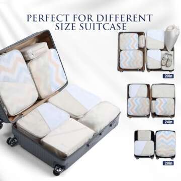 DIMJ Compression Packing Cubes - Space Saving Travel Bags