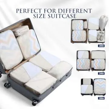 DIMJ Compression Packing Cubes - Space Saving Travel Bags
