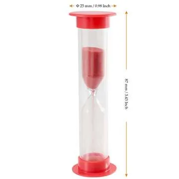 MUKCHAP 30 PCS 3.4 Inch Colorful 1 Minute Sandglass Timer, 5 Colors Plastic Hourglass Timer, Mini Sa...