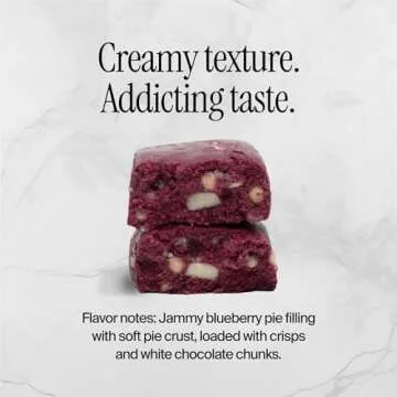 David, Protein Bar, Blueberry Pie, Pack of 12 Protein Bars | 28g of Protein | 150 Calories | 0g of Sugar - High Protein, Low Carb, Gluten Free Protein Bar