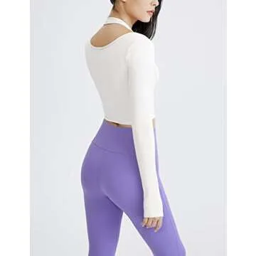 Gihuo Women's Long Sleeve Crop Top - Stylish & Functional