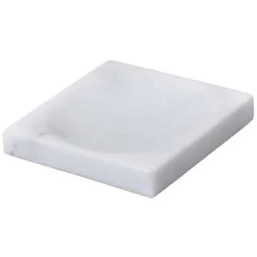 CraftsOfEgypt White Marble Soap Dish - Polished and Shiny Marble Dish Holder – Beautifully Crafted...