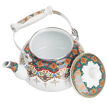 Elegant ZOOFOX Enamel Tea Kettle for Safe Brewing