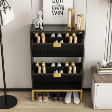 Lisicues Modern Slim Shoe Organizer for Entryway