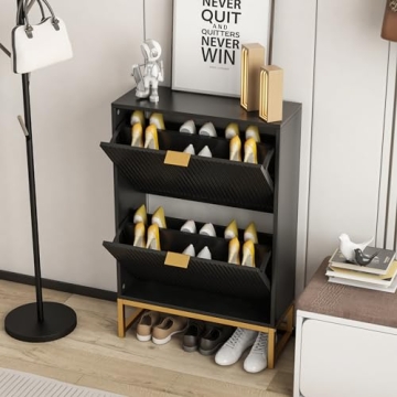 Lisicues Modern Slim Shoe Organizer for Entryway