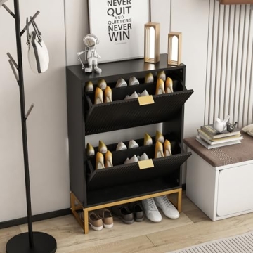 Lisicues Modern Slim Shoe Organizer for Entryway