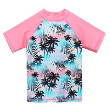 BAOHULU Girls Swimsuit Two Piece Tankini UPF 50+ UV Protective Rash Guard Set 3-12 Years S200_GreenP...