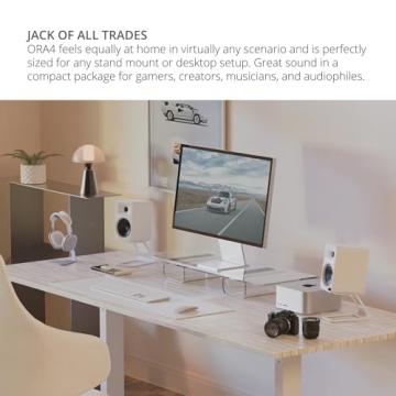 Kanto ORA4 140W Reference Speakers Black - Bluetooth Enabled