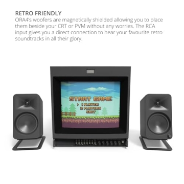 Kanto ORA4 140W Reference Speakers Black - Bluetooth Enabled