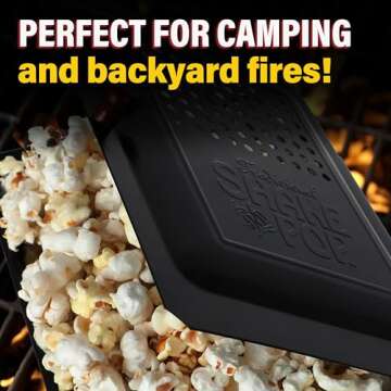 Whirley Pop Campfire Popcorn Popper - Traditional Shake and Pop, Lightweight Camping Popcorn Popper ...