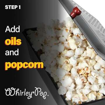 Whirley Pop Campfire Popcorn Popper - Traditional Shake and Pop, Lightweight Camping Popcorn Popper with Long Handle, 3 Quarts.
