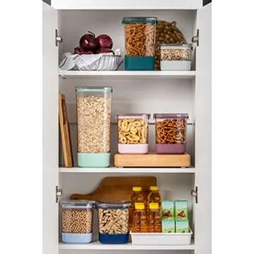Ello Airtight Food Storage Canisters Set - 5 Sizes for Pantry Organization