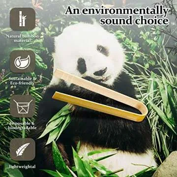 Patelai 90 Pieces Mini Bamboo Tongs Long Toast Tongs Disposable Wooden Cooking Bamboo Cooking Utensils for Toast Bread Pickles Tea Toaster Supplies (4 Inch)
