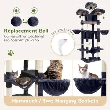 Globlazer Big Cat Tower - XXL Cat Tree for Multiple Cats