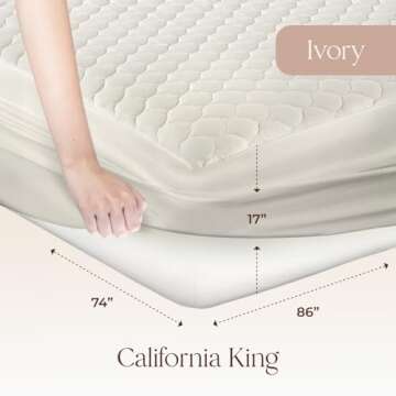 Premium Organic Cotton Mattress Pad - Breathable & Cooling Cal King