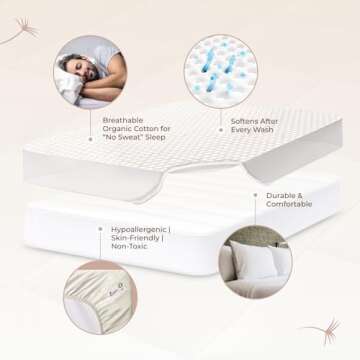 Organic Cooling Mattress Pad for Year Round Comfort