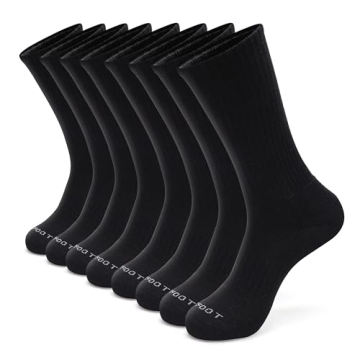 MONFOOT Unisex 8 Pairs Athletic Cushion Crew Socks – Comfort Redefined