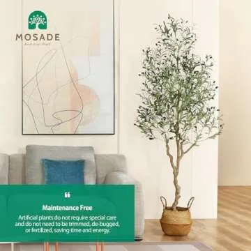 MOSADE 7ft Realistic Artificial Olive Tree for Home