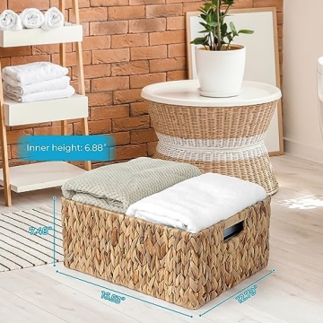 Stylish JS HOME Jumbo Wicker Basket for Organizing
