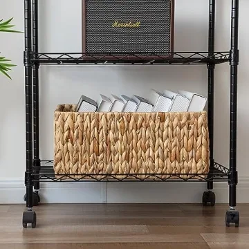 Stylish JS HOME Jumbo Wicker Basket for Organizing