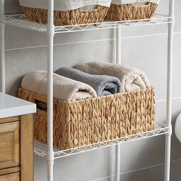 Stylish JS HOME Jumbo Wicker Basket for Organizing