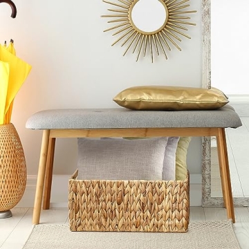 Stylish JS HOME Jumbo Wicker Basket for Organizing
