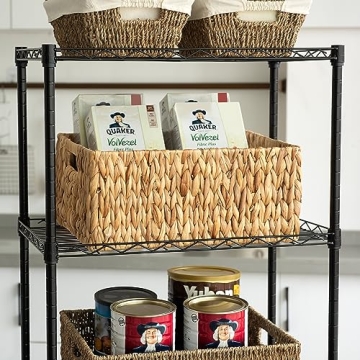 Stylish JS HOME Jumbo Wicker Basket for Organizing