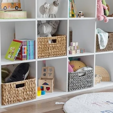 Stylish JS HOME Jumbo Wicker Basket for Organizing