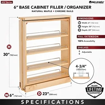 Rev-A-Shelf 3-Tier Pullout Shelf Organizer for Cabinets