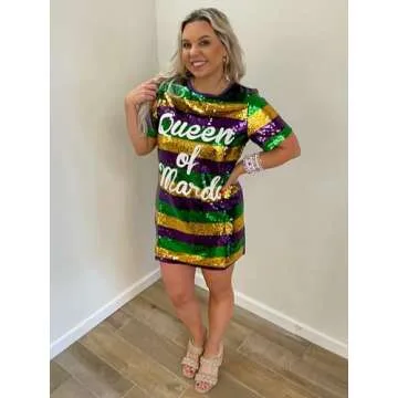 XOCARTIGE Surfer Heishi Bracelets for Women Stackable Rainbow Vinyl Disc Clay Beaded Stretch Bracelets Elastic Layering Friendship Bracelets Boho Summer Beach Jewelry (Mardi Gras 2)