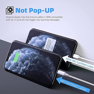 iPhone MFi Certified Fast Charging Long Lightning Cable 3Pack