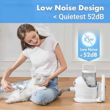 Neakasa by neabot P2 Pro Dog Grooming Kit, Dog Clippers Vacuum Suction 99% Hair, Pet Grooming with 5 Proven Tools, 2L Large-Capacity Easy Empty Dustbin for Dogs Cats Animals