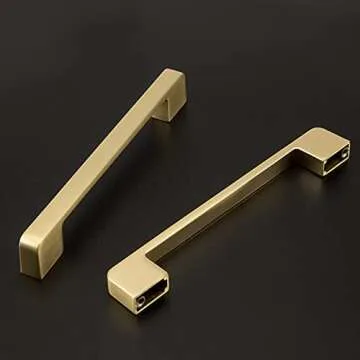Rergy Gold Cabinet Pulls for Kitchens - 10 Pack Durability